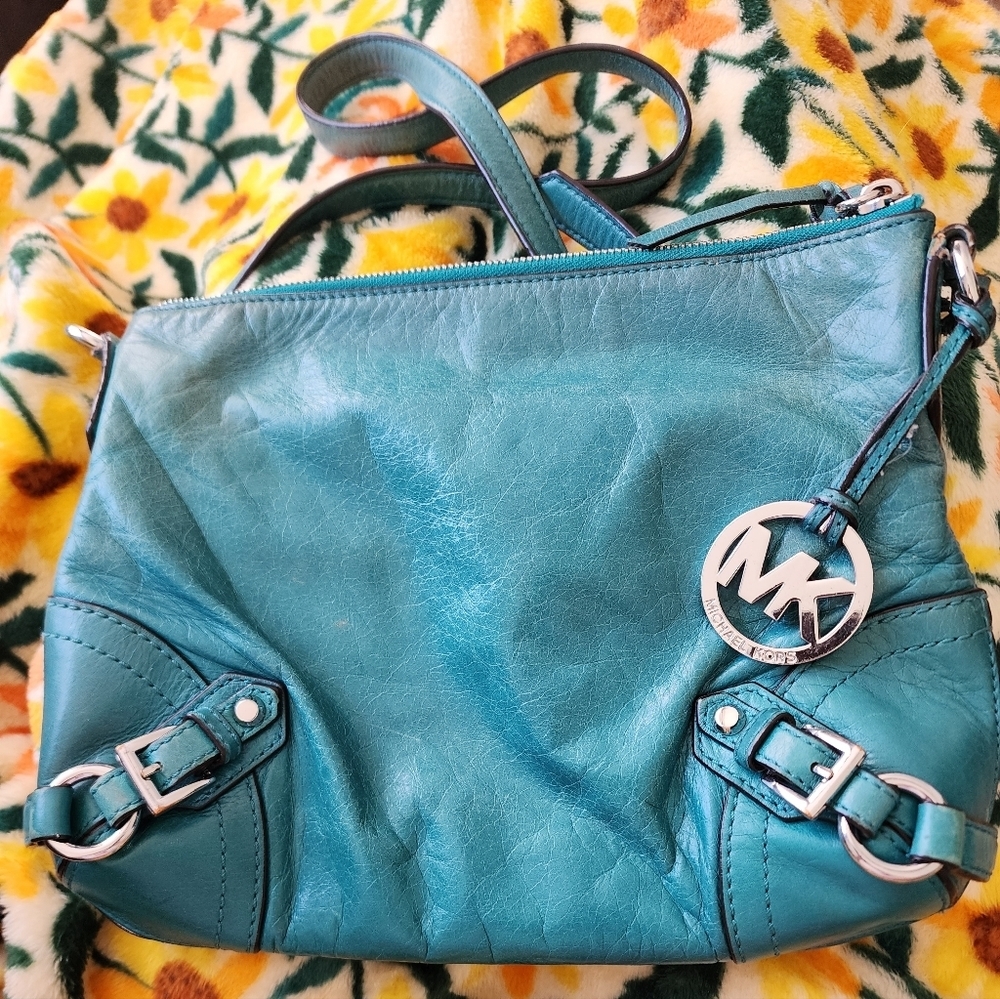 Michael Kors, Crossbody, aqua‎ green bag